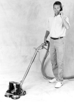 Rotovac with inventor Cliff Monson